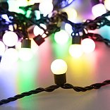 Светодиодная гирлянда ARD-BALL-PRO-D17.5-10000-BLACK-100LED RGB (230V, 7W) (Ardecoled, IP65)