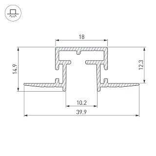 Профиль-держатель TEK-PIK-1010-2000 (Arlight, Алюминий)