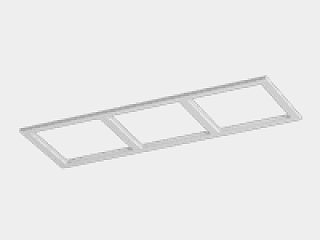 Рамка тройная для серии COMBO 3, квадратная, белая, COMBO-3S3-WH