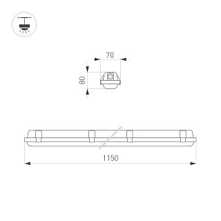 Светильник ALT-DALLAS-L1150-40W Day4000-MIX (WH, 120 deg, 230V) (Arlight, IP66 Пластик, 5 лет)