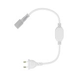 Коннектор питания с сетевой вилкой для гибкого неона AC220V 25x13 мм