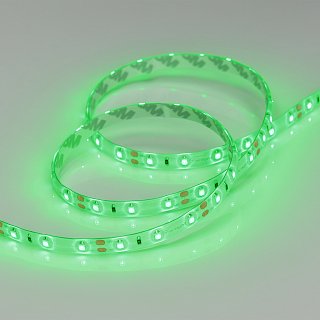 Светодиодная лента RTW 2-5000SE 12V Green (3528, 300 LED, LUX) (Arlight, 4.8 Вт/м, IP65)