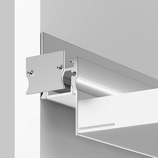 Алюминиевый профиль встраиваемый скрытого монтажа 41x51 (Серебро, 2 м), ALM-4151-S-2M 636013