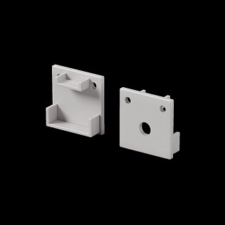 Комплект заглушек (для профиля 20×20) 2 шт., ALM-2020B-EC 642077