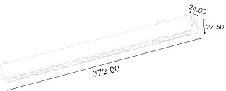 Светильник трековый SLIM, 48В 18W черный 2700-6000К, DL-SLIM-DRBL-18-CCT
