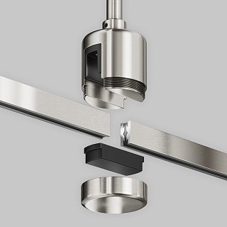 Крепление потолочное Long 700мм с прямым коннектором питания Flarity платина