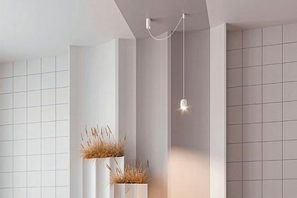 Релакс-зона в гостинной с античными мотивами