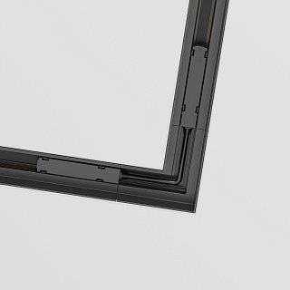 Коннектор угловой Gravity встраиваемый черный