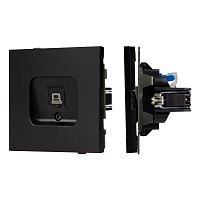 Механизм компьютерной розетки SCT-TENDO-MPC1-PL-BK (RJ-45, CAT6) (Arlight, -)