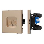 Механизм компьютерной розетки двойной SCT-TENDO-MPC2-PL-GD (RJ-45, CAT6) (Arlight, -)