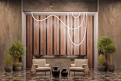 Премиальный эко-стиль: ресепшн бизнес-центра