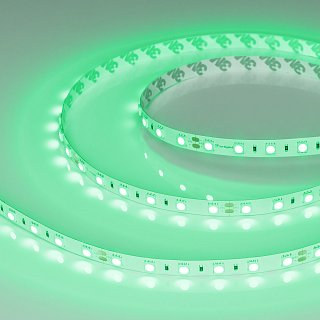 Светодиодная лента RT-B60-10mm 24V Green (14.4 W/m, IP20, 5060, 5m) (Arlight, Открытый)