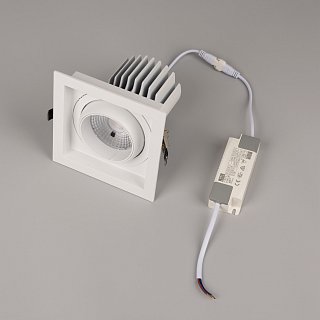 Светильник MS-VORTEX-BUILT-S140x140-30W Day4000 (WH-WH, 50 deg, 230V) (Arlight, IP20 Металл, 5 лет)