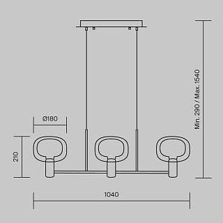 Подвесной светильник Vision E14х3 60Вт