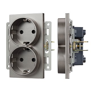 Механизм электрической розетки SCT-MEUD-PL-GR (250V, 16A) (Arlight, -)