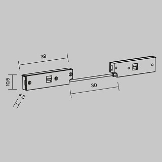 Коннектор питания угловой с проводом 6см Levity