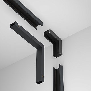 Коннектор питания угловой внутренний Basity, черный