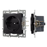 Механизм электрической розетки SCT-MEU1-PL-BK (250V, 16A) (Arlight, -)