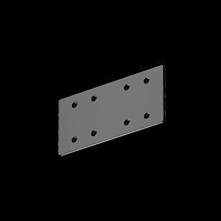 Прямой коннектор S35 накладной черный 1 шт.