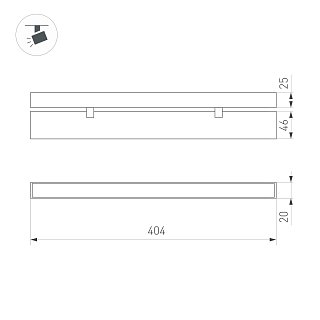 Светильник MAG-FLAT-FOLD-25-S400-12W Day4000 (BK, 100 deg, 24V) (Arlight, IP20 Металл, 5 лет)