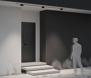 Уличный трековый светильник Points Elasity IP 3000К 10Вт 45° черный