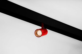 Светильник трековый для низковольтного трека SY красный, SY-601201-RD-10-36-NW