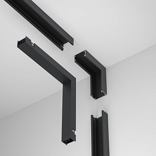 Коннектор угловой внутренний, накладной Basity, черный