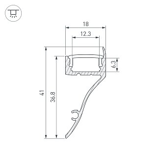 Профиль ARH-CON-2000 ANOD (Arlight, Алюминий)