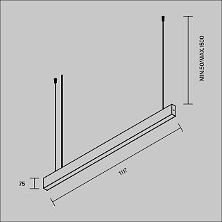 Подвесной светильник BASIS 2700-3000-4000K 36Вт 90°