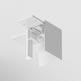 Коннектор угловой Gravity накладной белый