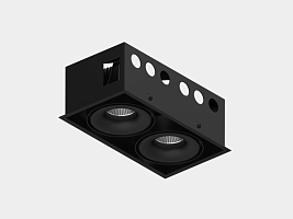 Корпус светильника потолочный встраиваемый  поворотный,Черный, IP20, COMBO-CRD2-BL