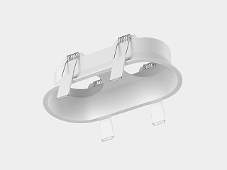 Корпус светильника потолочный встраиваемый  наклонный, Белый, IP20, COMBO-50-WH