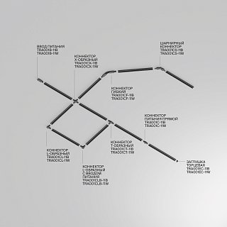 Шинопровод 3м Unity накладной/подвесной черный