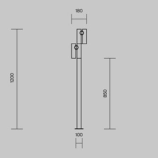 Ландшафтный светильник Torq 3000К 20Вт IP 65