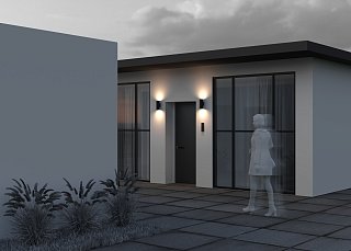 Настенный светильник (бра) Shim 3000К 24Вт IP 65