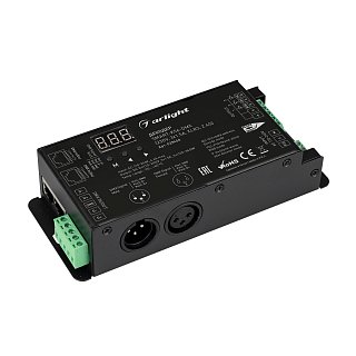 Декодер SMART-K56-DMX (230V, 3x1.5A, XLR3, 2.4G) (Arlight, IP20 Металл, 5 лет)