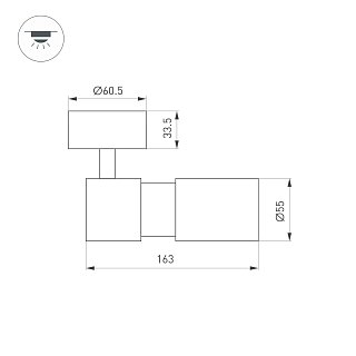 Светильник SP-ARTEMIS-SURFACE-FLAP-R55-12W Day4000 (WH, 8-80 deg, 230V) (Arlight, IP20 Металл, 5 лет)