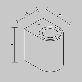 Настенный светильник (бра) Slat GU10х1 10Вт IP 54