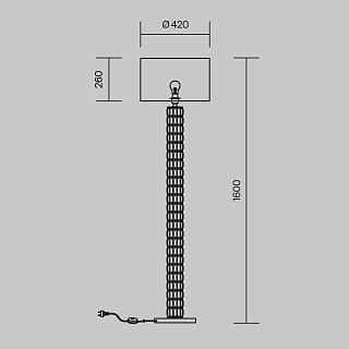 Напольный светильник (торшер) Talento E27х1 60Вт