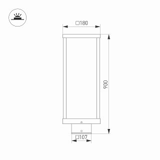 Светильник LGD-Path-Cub-H900B-12W Warm White (Arlight, IP54 Металл, 3 года)