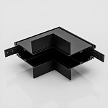 Угловой коннектор настенно-потолочный для серии SY , Черный , SY-601902-CN-BL