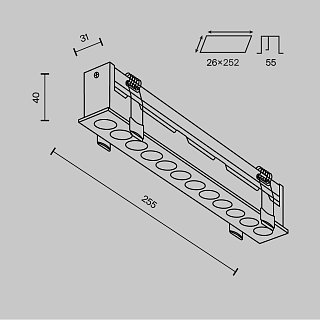 Встраиваемый светильник Points 3000-6000К 20Вт 45°