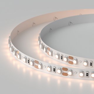 Светодиодная лента RT 2-5000 12V Warm2400 2x (3528, 600 LED, LUX) (Arlight, 9.6 Вт/м, IP20)