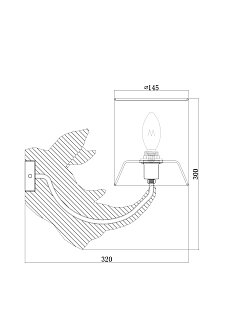 Настенный светильник (бра) Nashorn E14x1