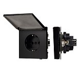 Механизм розетки влагозащищённый SCT-TENDO-MCP-PL-BK (230V, 16A) (Arlight, -)