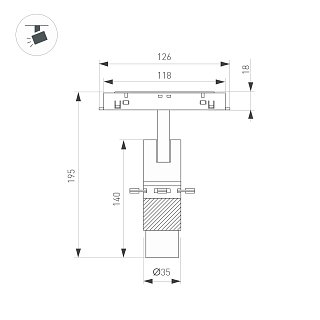 Светильник MAG-ORIENT-SPOT-CROP-ZOOM-TC-R35-6W Day4000 (BK, 19-29 deg, 48V) (Arlight, IP20 Металл, 3 года)