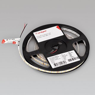 Светодиодная лента RT-A160-8mm 24V Warm3000 (12 W/m, IP20, 2835, 5m) (Arlight, высок.эфф.150 лм/Вт)