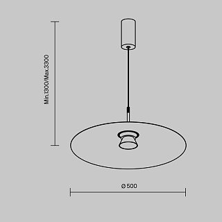 Подвесной светильник Platte 3000К 12Вт