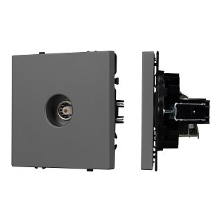 Механизм телевизионной розетки SCT-NOBE-MTV1-SFPL-GR (Arlight, Серый базальт)