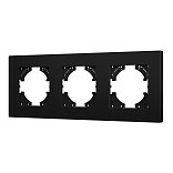 Рамка пластиковая FRM-PERIO-PL-3-BK (Arlight, -)